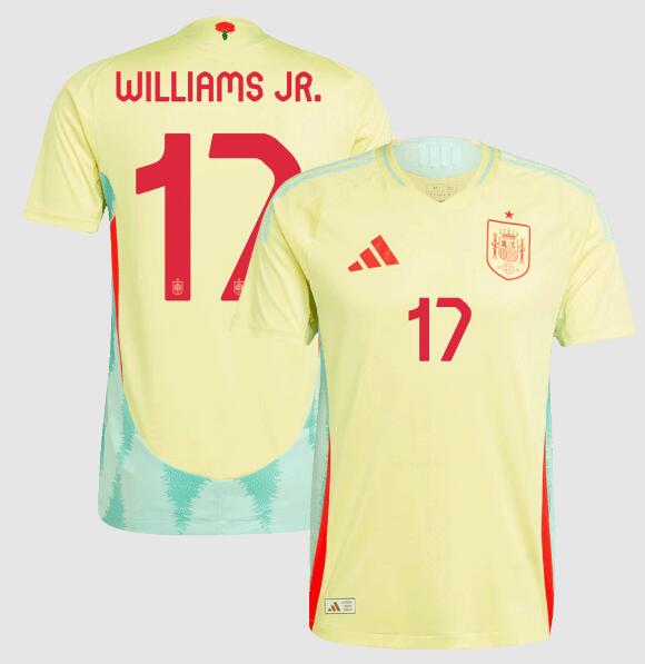 (image for) WILLIAMS JR. #17 Spain Away Jersey Player Version Euro 2024